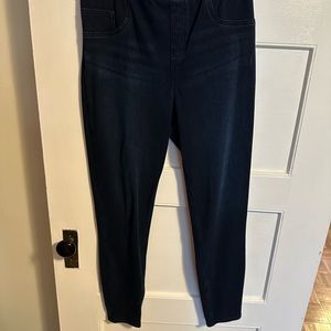 Spanx dark wash leggings large